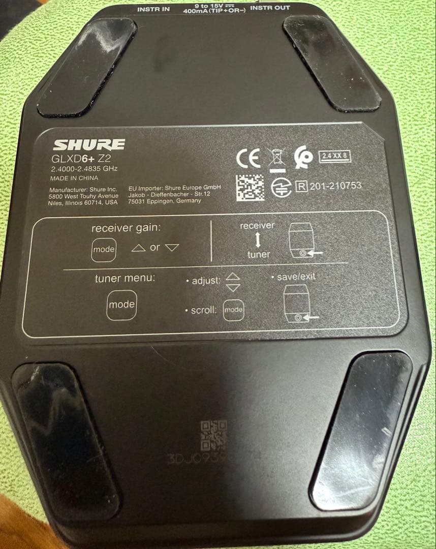 SHURE GLXD6-TZ ワイヤレスシステム 受信機