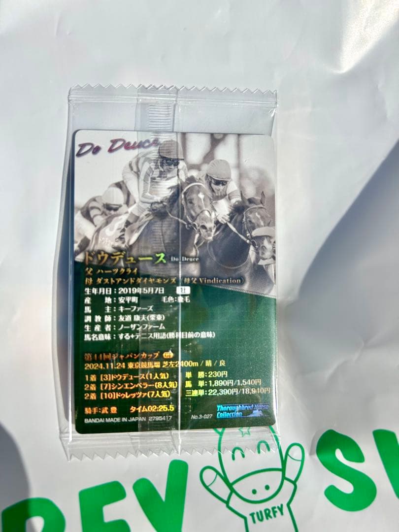 激レア武豊金箔直筆サイン入りドゥデュース ジャパンカップ G1 トレカ