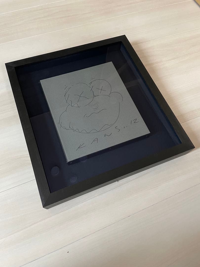 カウズ 2012年 サイン スケッチアート 額装 Kaws sketch - メルカリ