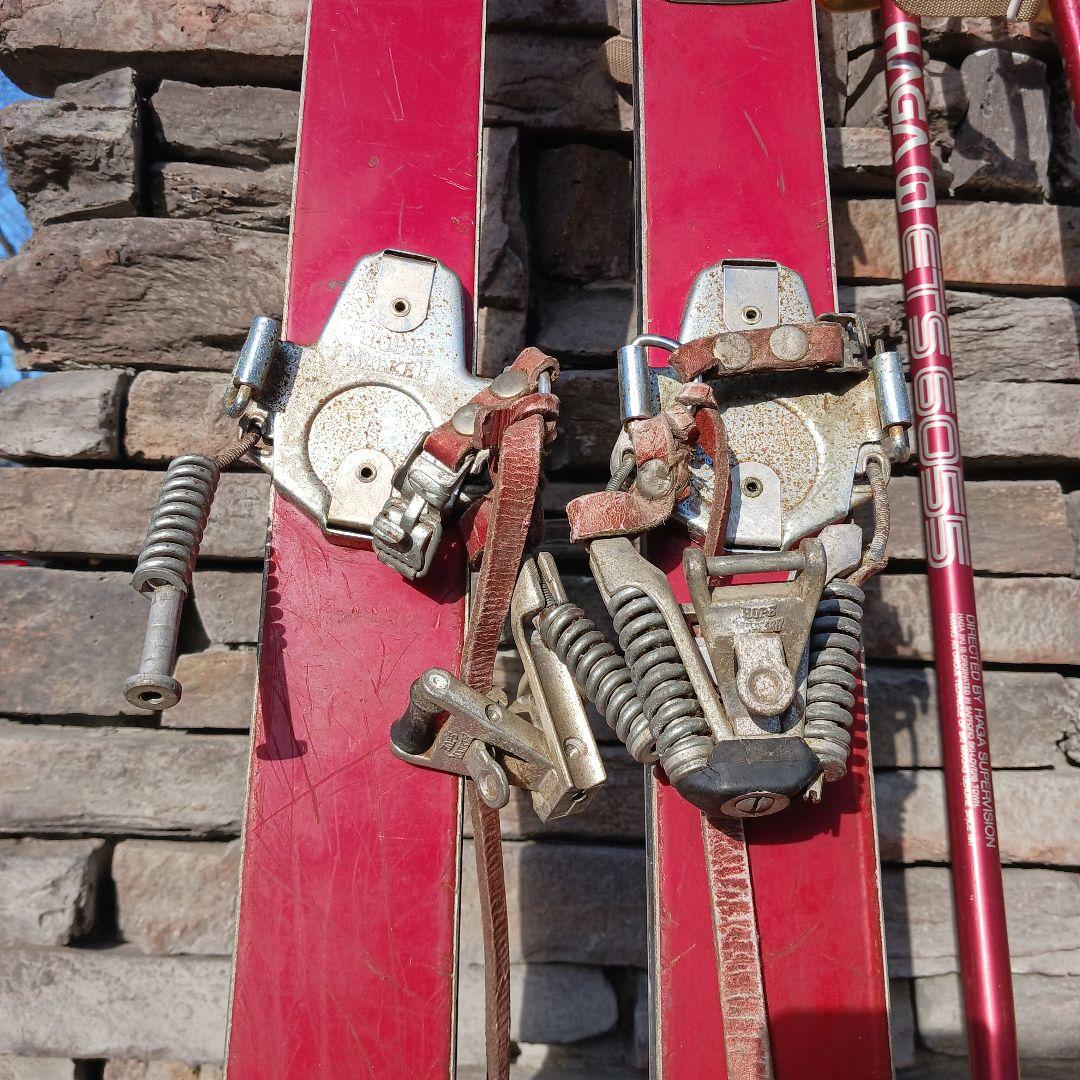 アンティーク スキー・ストックセット オガサカ マーカー