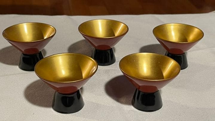 輪島塗り　お猪口　金杯