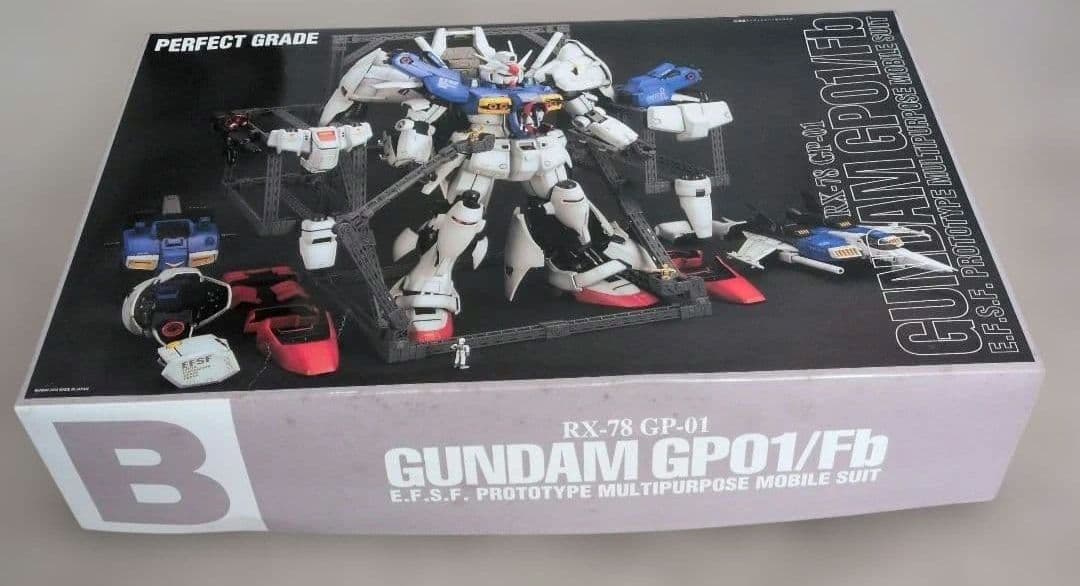 GUNDAM GP01/Fb パーフェクトグレード（取説欠品・箱汚れあり）