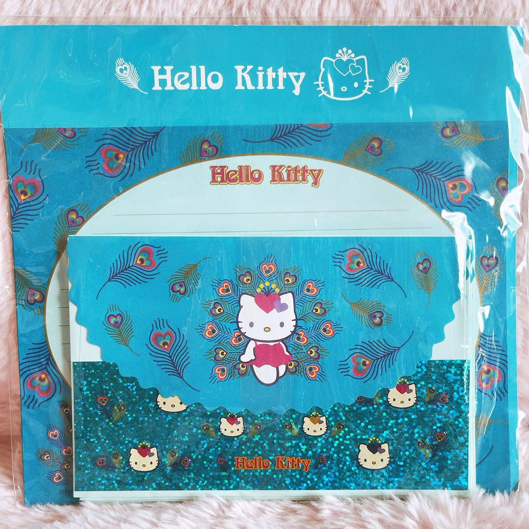 希少レア　ハローキティ　USA 2001 ハートリーフ　レターセット　メモ