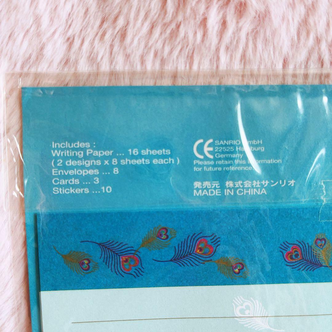 希少レア　ハローキティ　USA 2001 ハートリーフ　レターセット　メモ