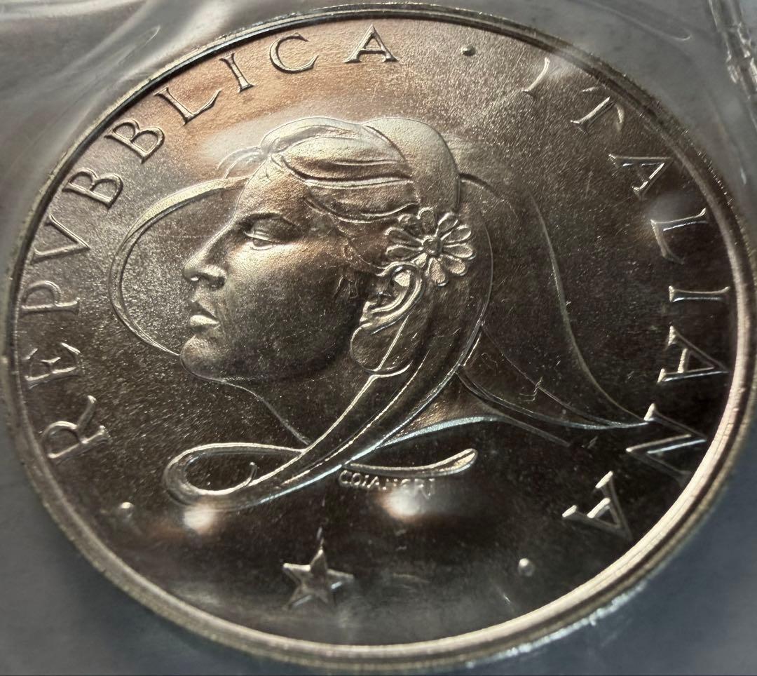 1987年イタリア共和国 500リラ銀貨 ファミリー イタリア 未使用品