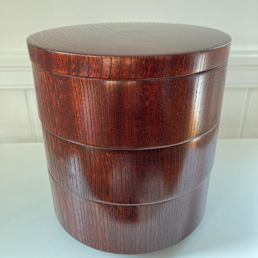 樹齢200年奥￼飛騨の天然木工芸品 乾燥4年ケヤキ重箱