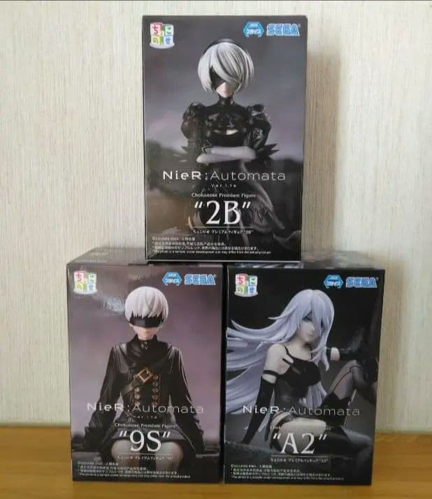 ニーア オートマタ 2B 9S A2 ちょこのせ フィギュア 3体セット - メルカリ