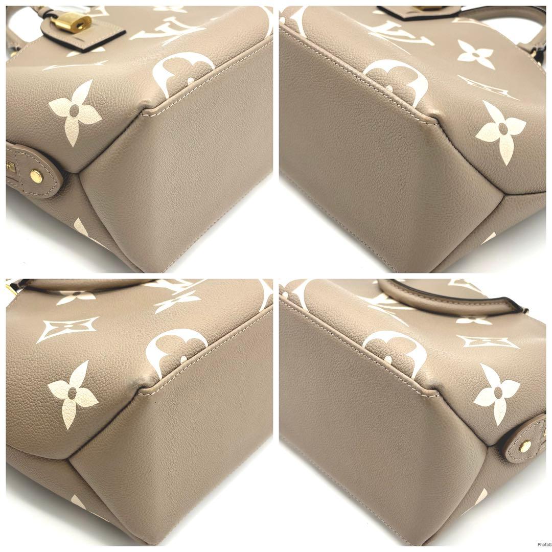 【未使用級】ルイヴィトン プティ パレ PM アンプラント バイカラー ベージュ