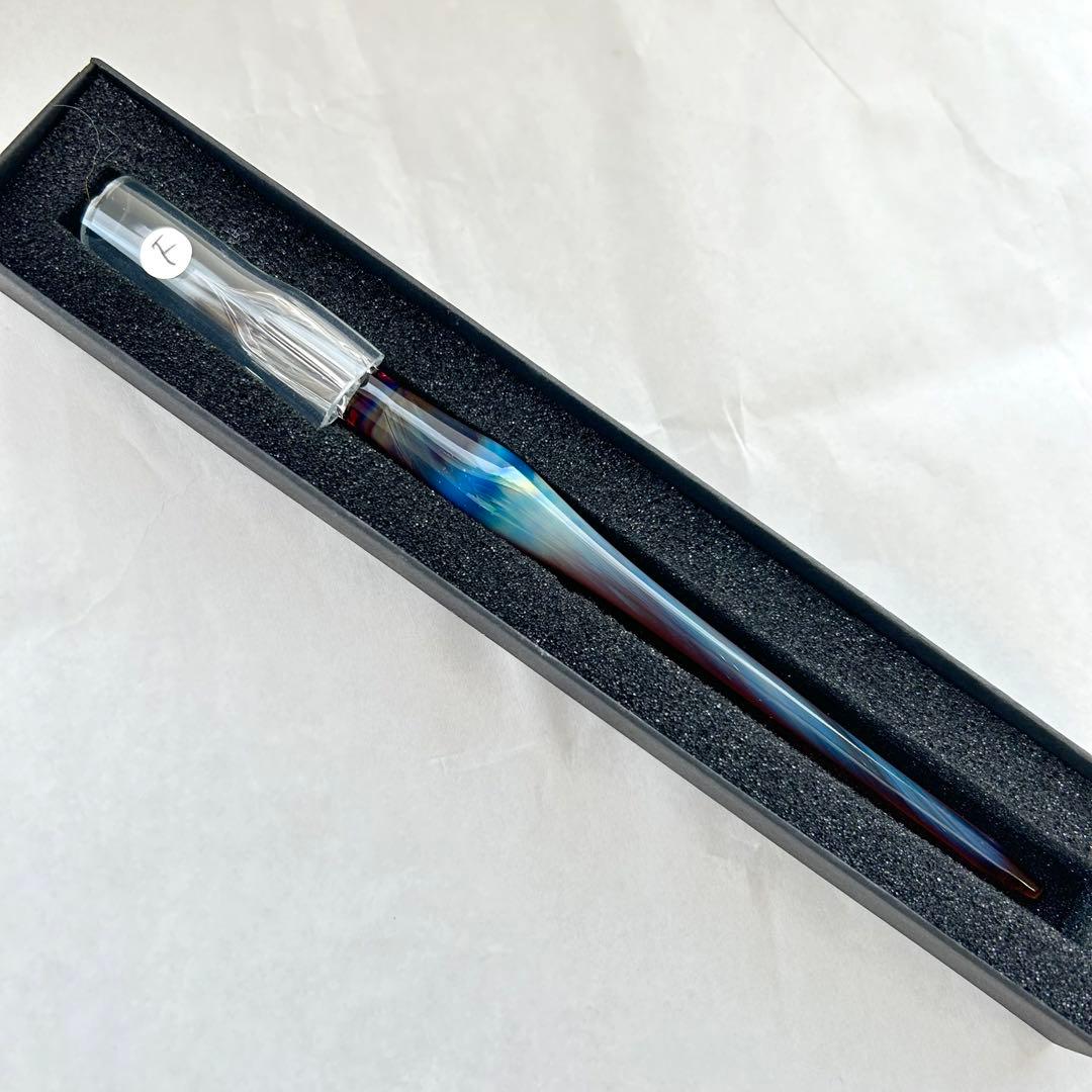 ガラス工房aun ガラスペン琥珀月 F