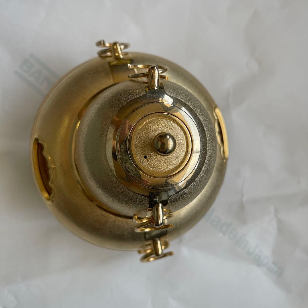 黃金茶釜 24KGP 香炉 銅鋳造インテリア コレクション