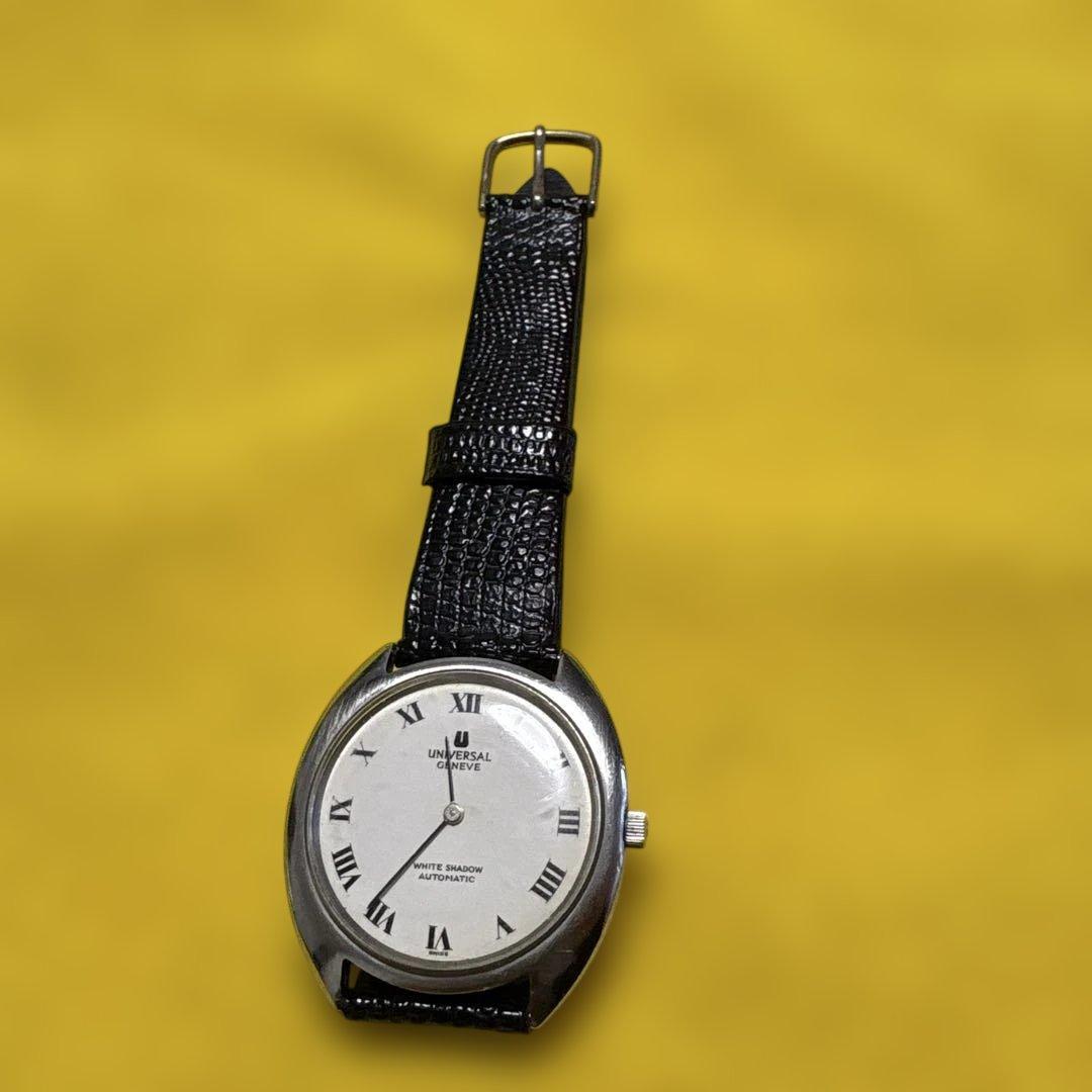 UNIVERSAL GENEVE WHITE SHADOW 自動巻き時計稼働品