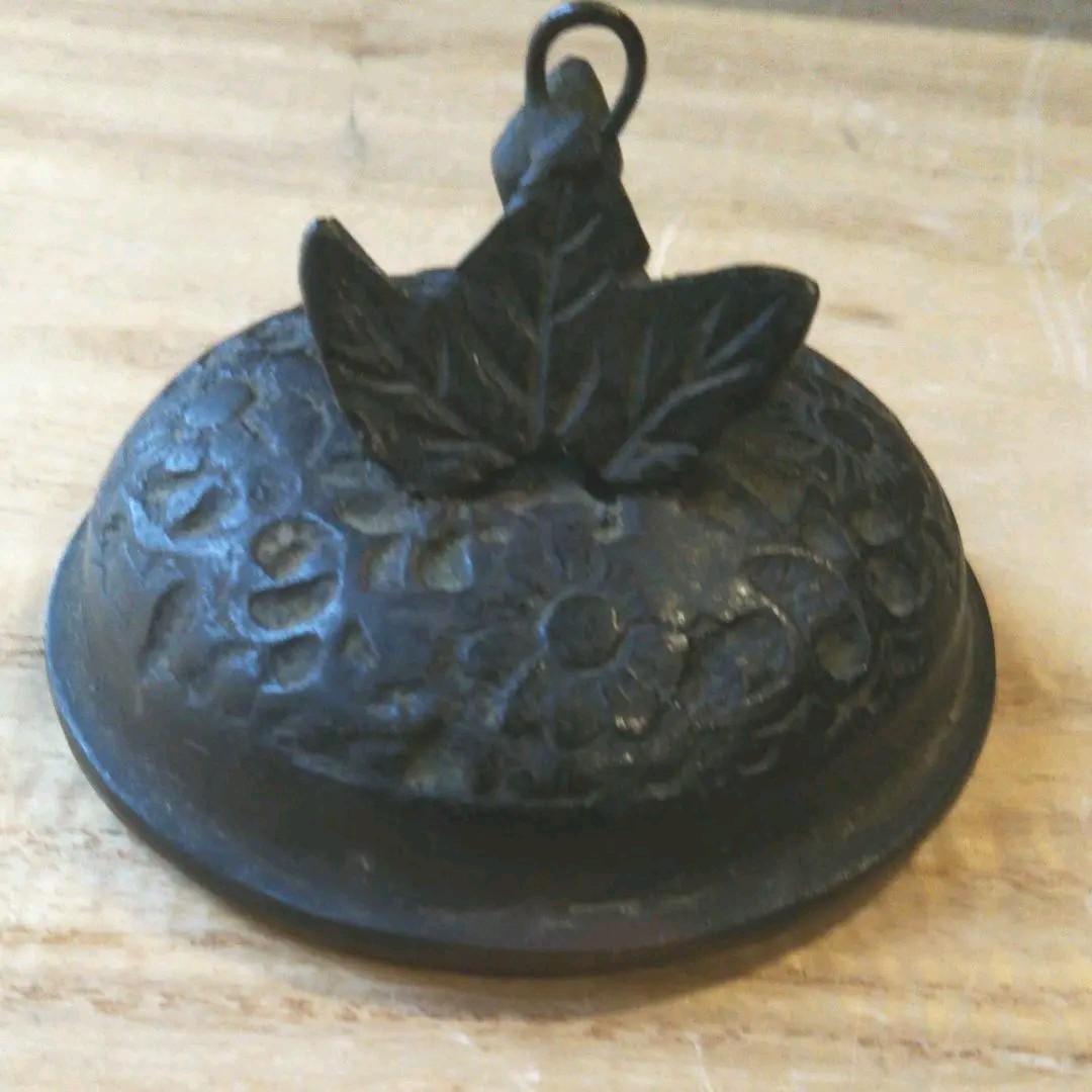 香炉 銅製 一角獣耳 鶴彫り