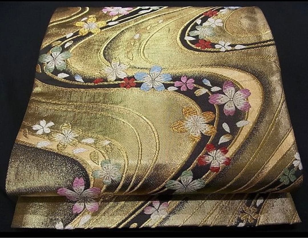 振袖フルセット振袖 花蝶文 黒地 金彩フルセット 振袖フルセット振袖 花