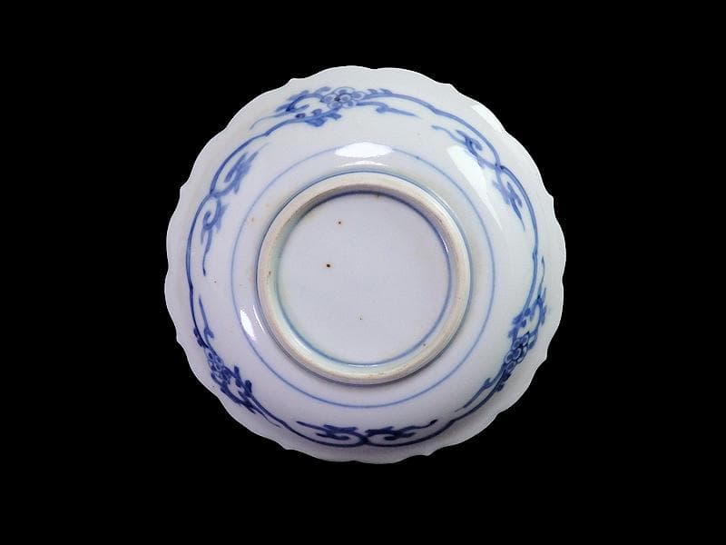 大聖寺伊万里 金襴手 金唐草に亀甲紋の図 4寸皿 5枚 A542AS-DAyの