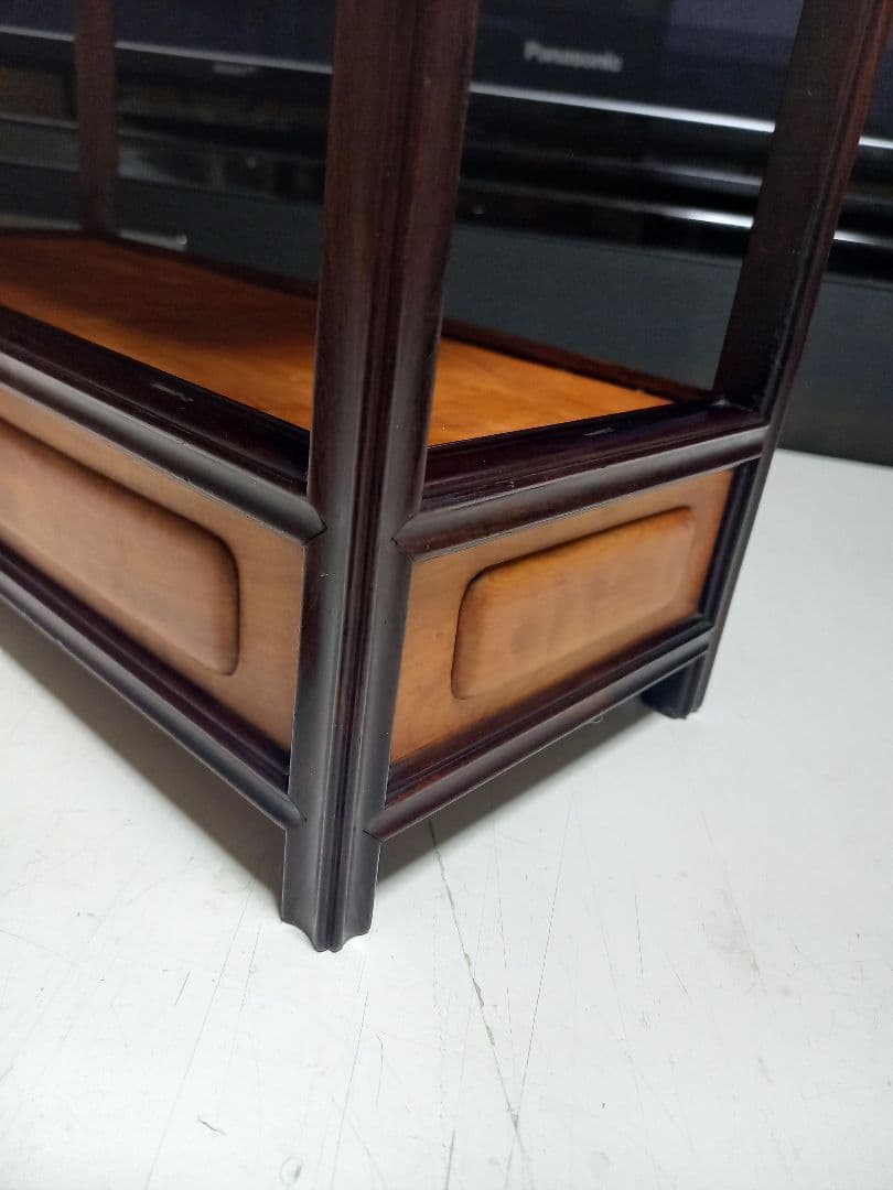 希少 明治期 指物細工 黒檀 良杢 隠し箱 からくり 飾り棚 - メルカリ