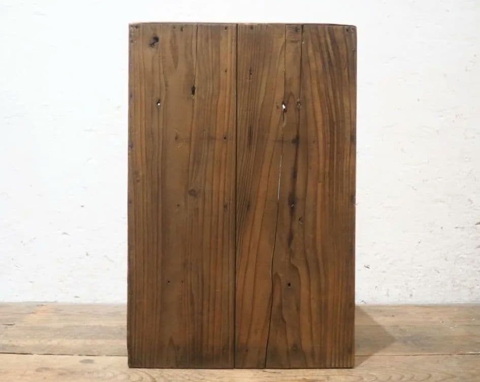 1319 小ぶりな杉の収納棚 飾り棚 抽斗 ケース 古家具 レトロ ビンテージ