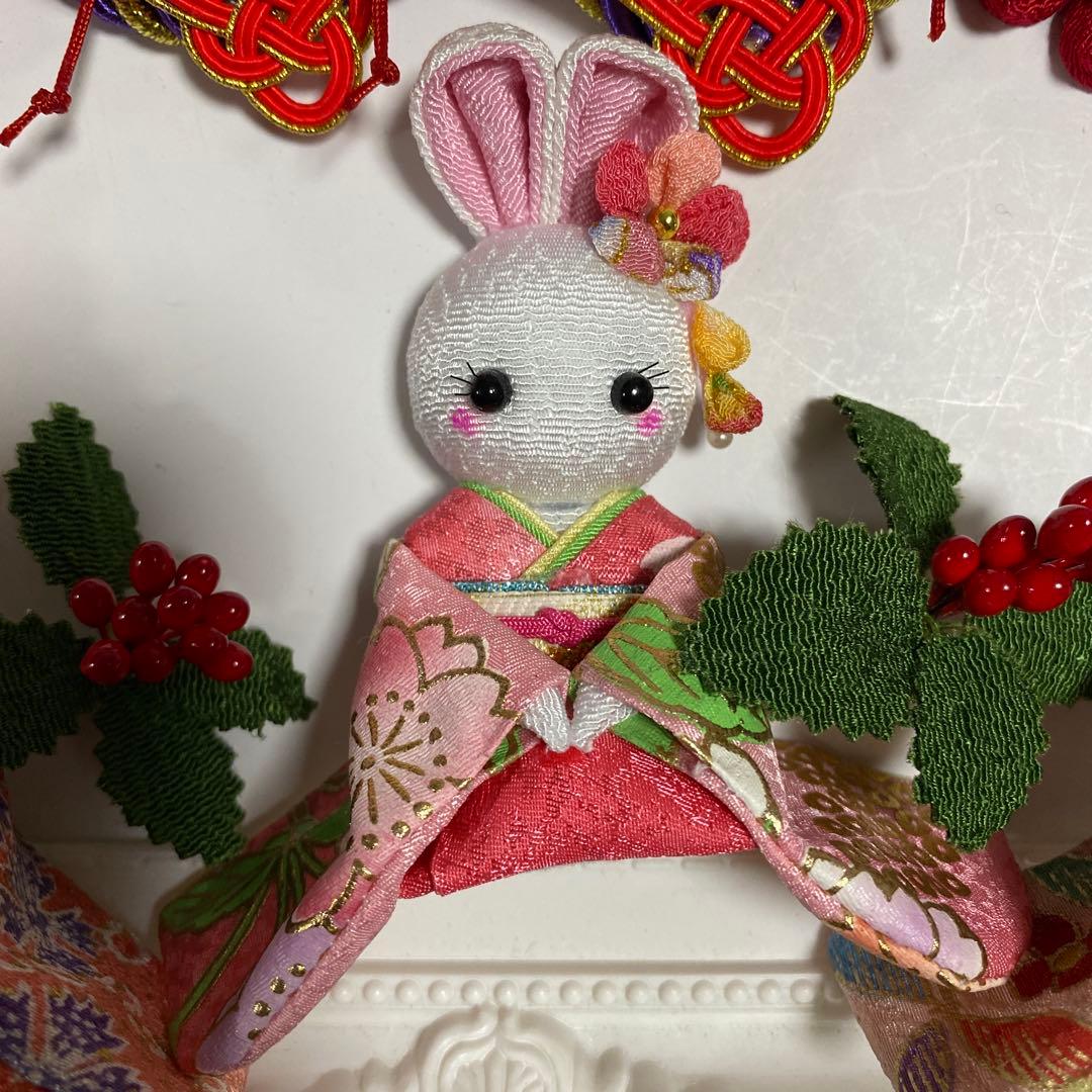 し*ん様 つまみ細工パーツ　粘土パーツ正月飾り　No.678