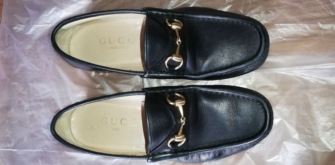 グッチ GUCCI 化粧箱袋付き ホースビットモカシン 約25.5cm 革靴