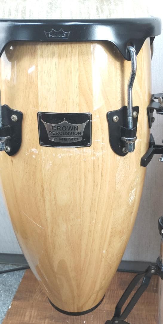 REMO コンガ REMO/レモ コンガ ペア CROWN PERCUSSION ☆スタンド付属