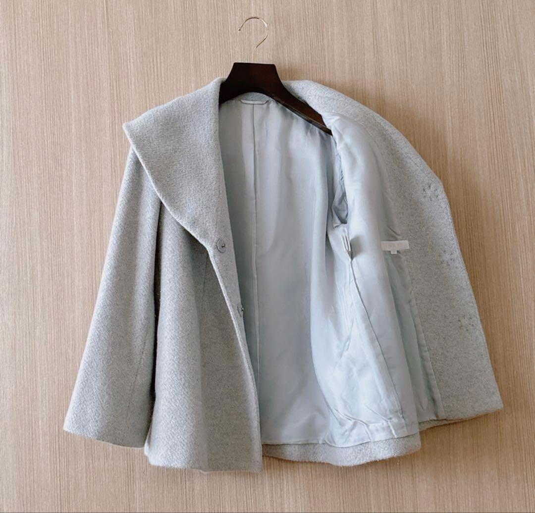 アナイ アンゴラショートコート ライトグレー36A - メルカリ