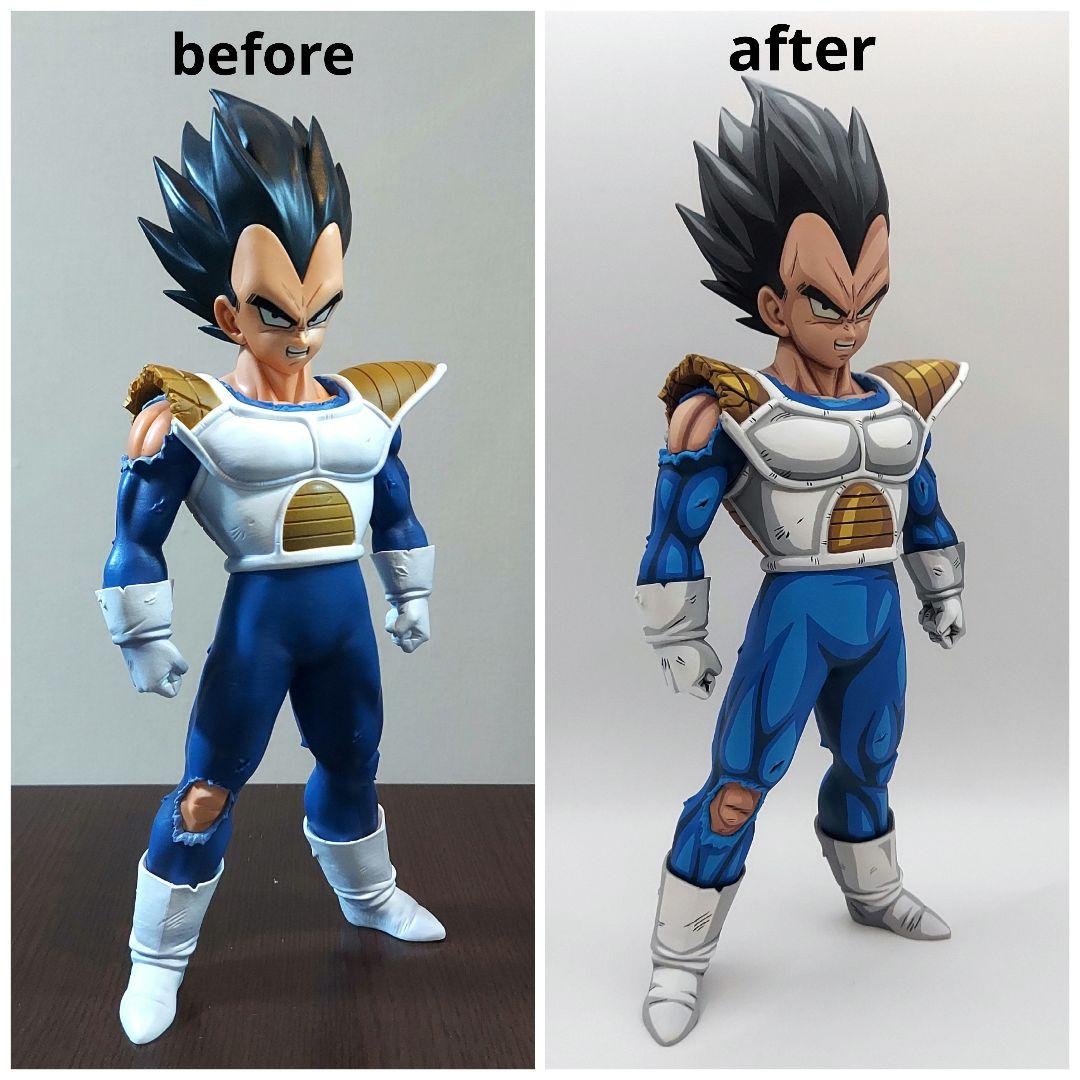 ドラゴンボール ベジータ フィギュア 二次元彩色 リペイント 箱付き