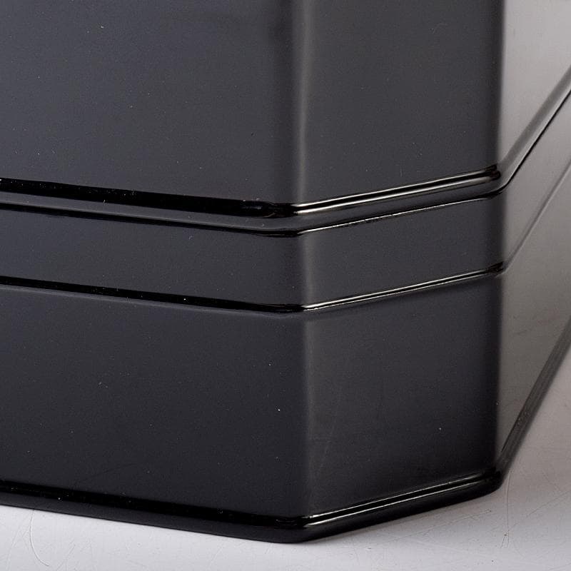 茶道具　木製本漆塗　黒真塗　五段縁高重　弁当箱　V　R8335B