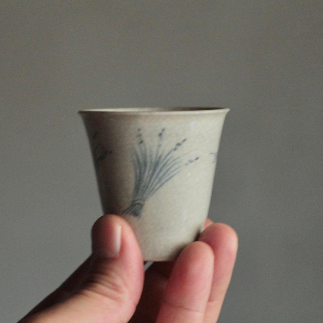 染付 端反り 筒盃 古美術 古道具 アンティーク