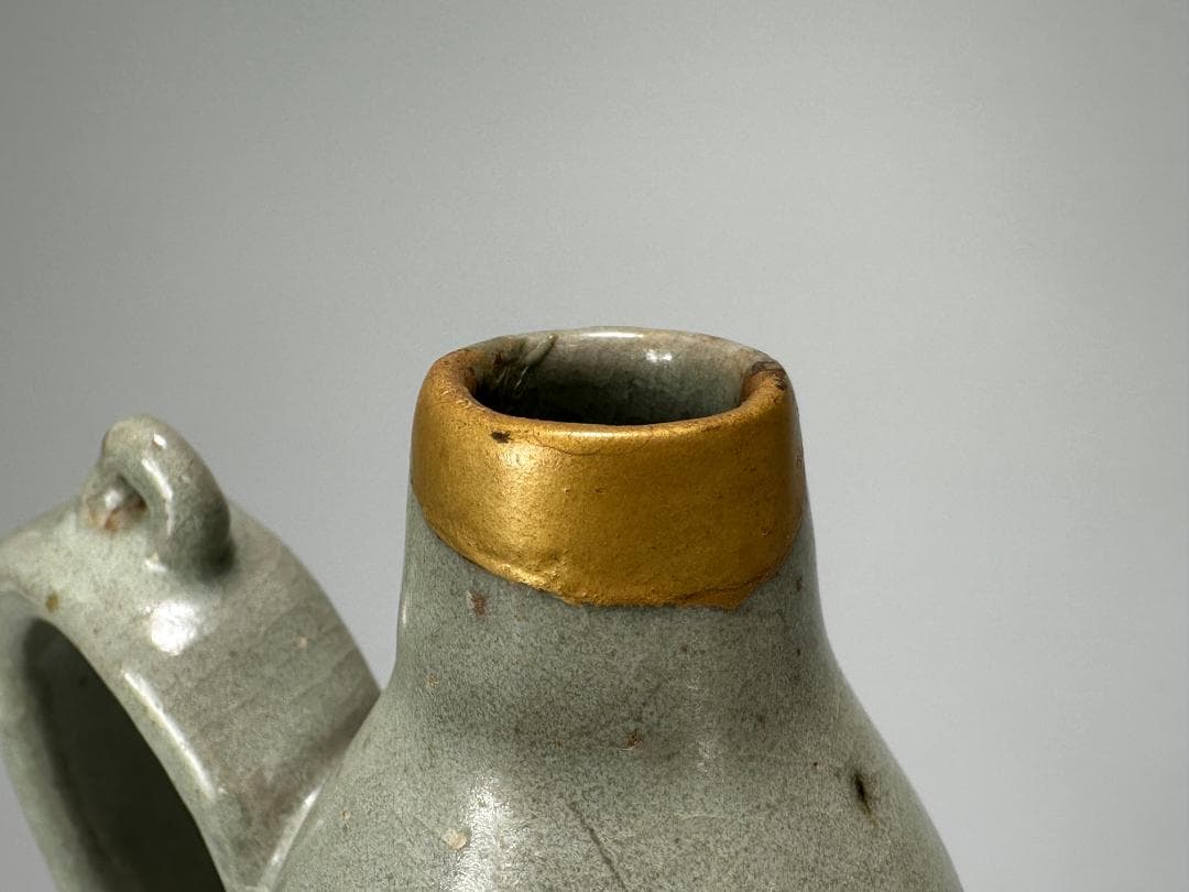 韓国美術 高麗～李朝時代 高麗青磁 象嵌魚柳文 急須 水注 金