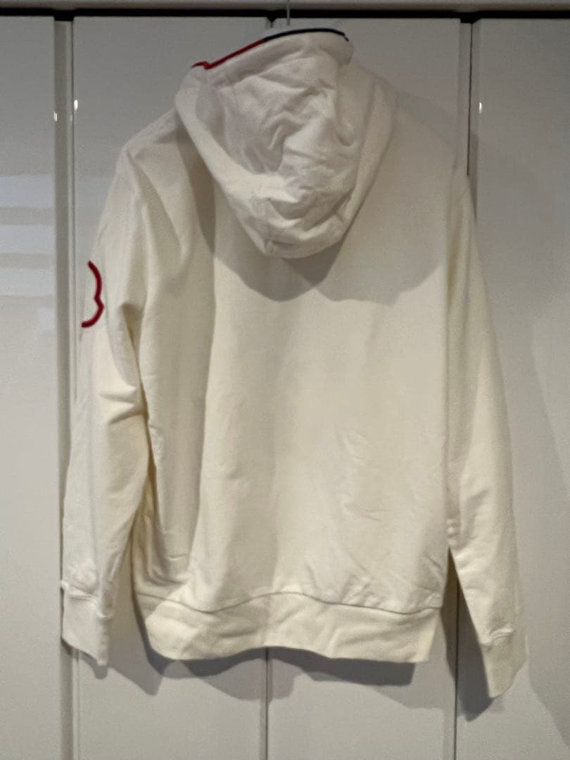 春！　モンクレール　フーディパーカー　白　XL ホワイト