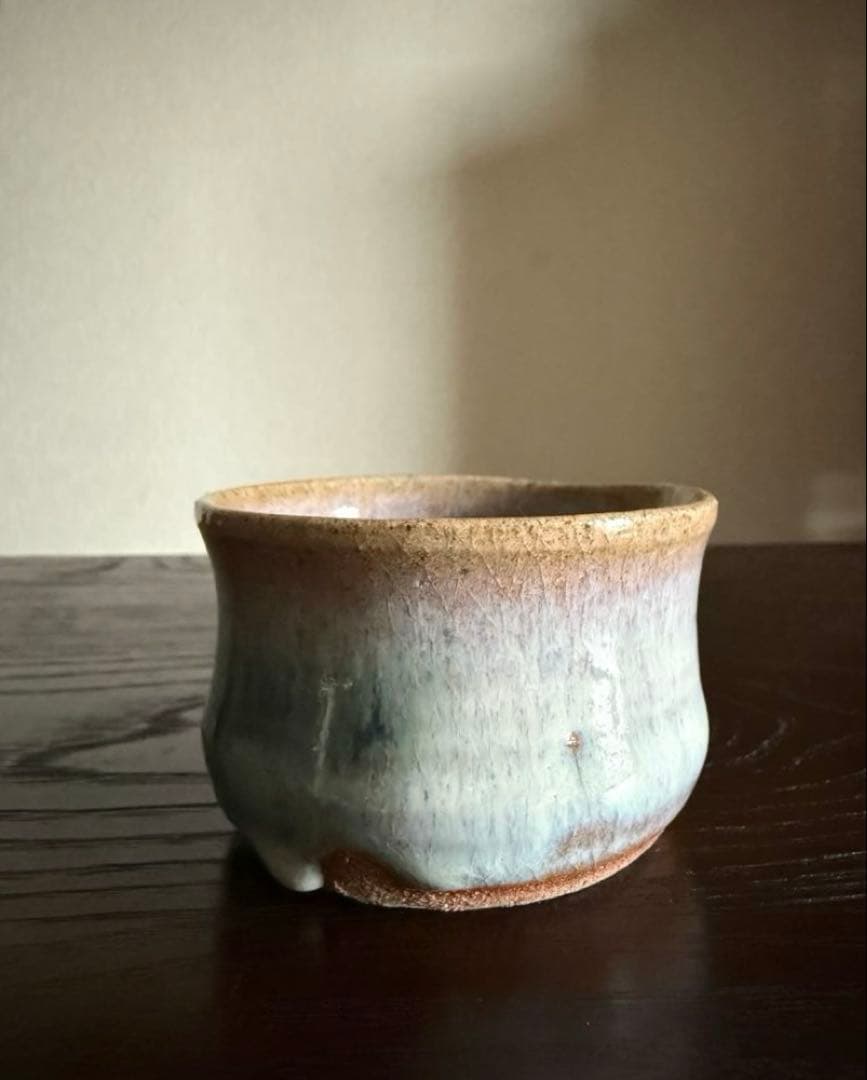 民藝 会津本郷焼 宗像窯 七代目 宗像亮一 ぐい呑 酒器 在銘