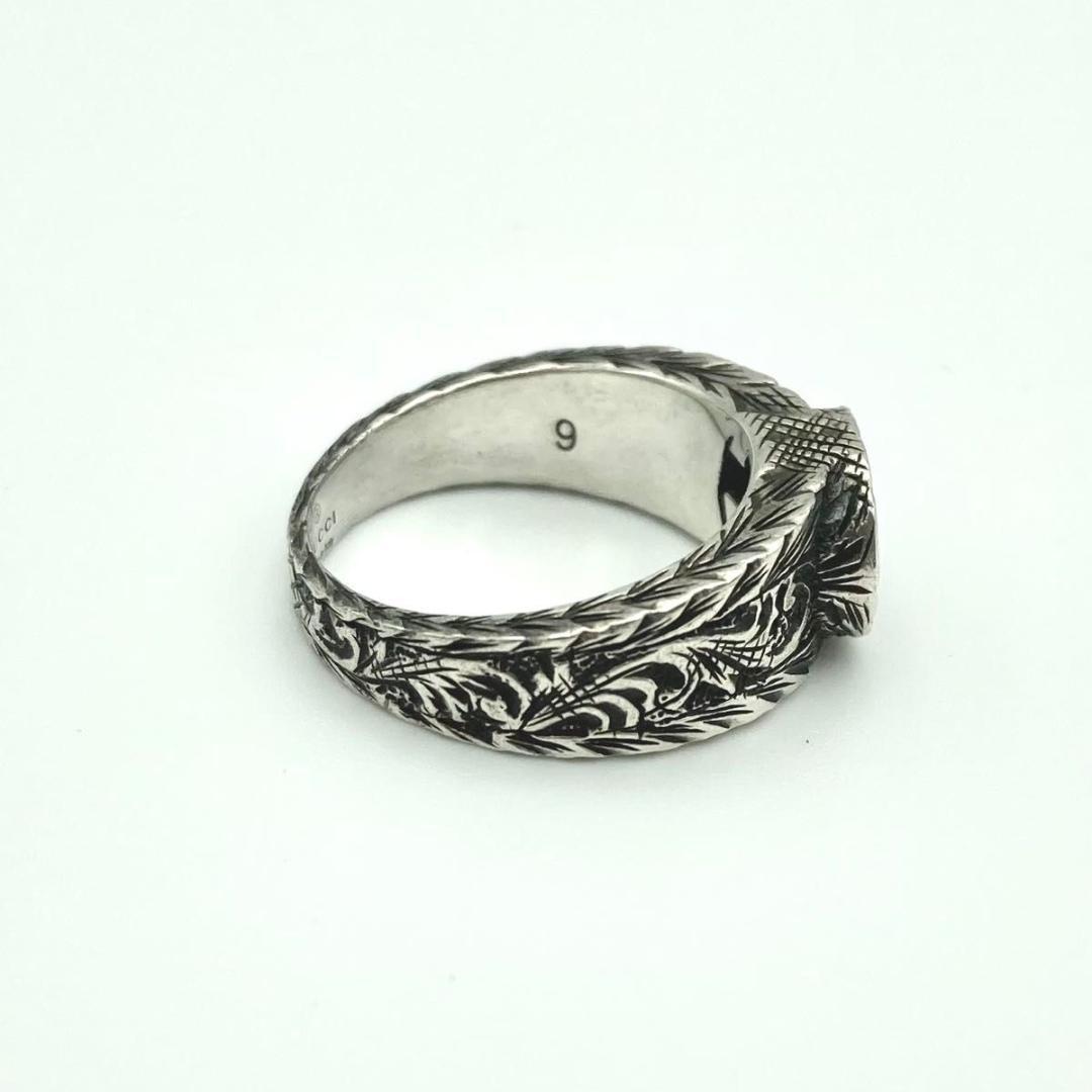 箱付き 保証書 グッチ 指輪 リング インターロッキングG Ag925 9号