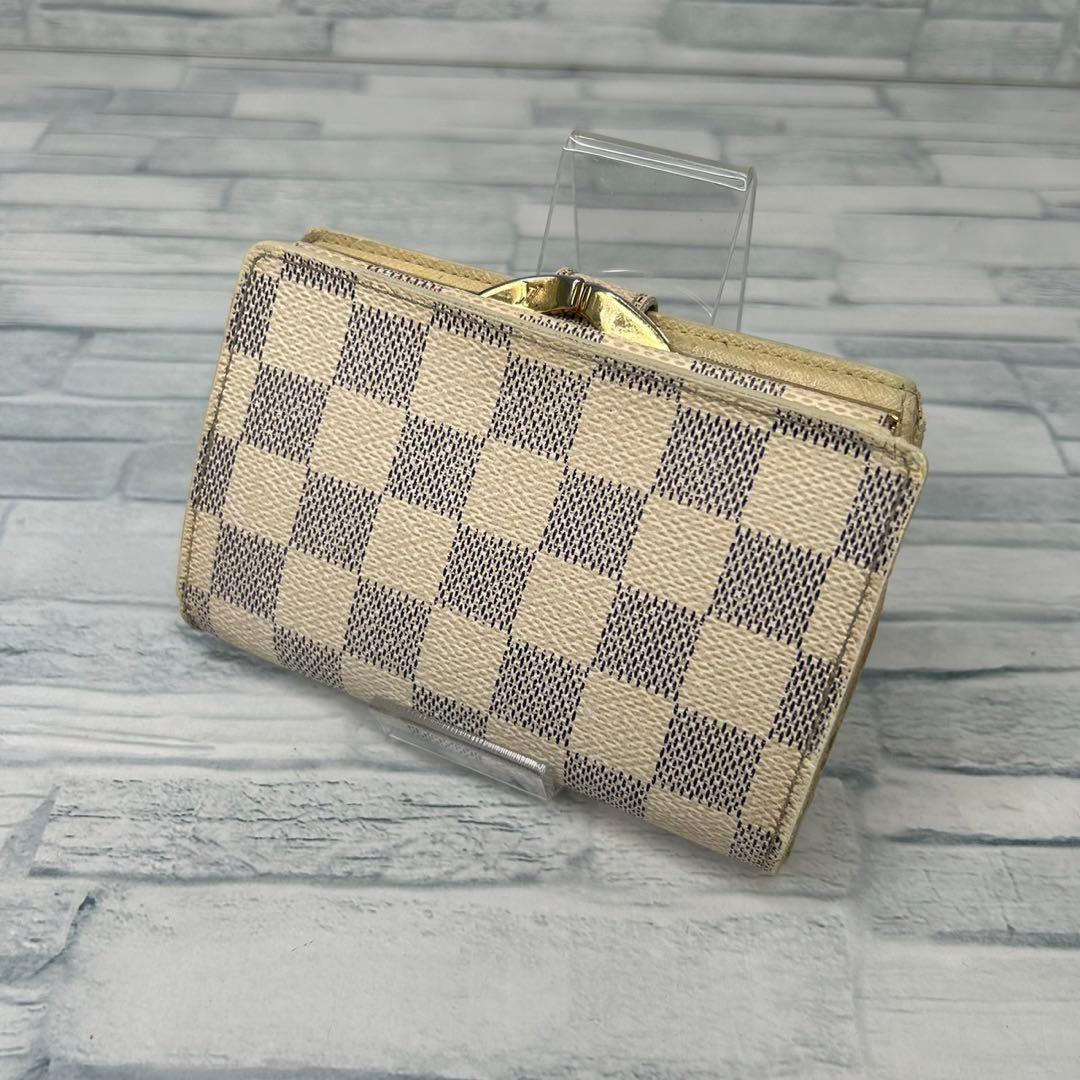 LOUIS VUITTON ルイヴィトンがま口ダミエ二つ折り財布