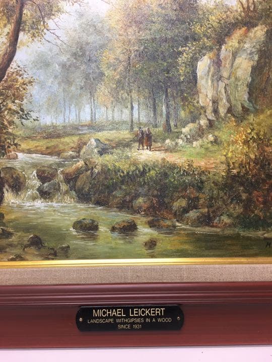 ドイツ画家油絵完全オリジナルヨーロッパ絵画70センチ✖️62センチリツカート作品