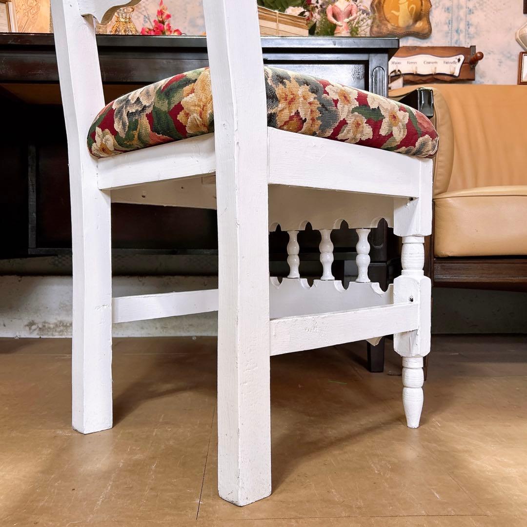 アンティーク商材 ① オールドウッド クッションチェア ウッドスツール