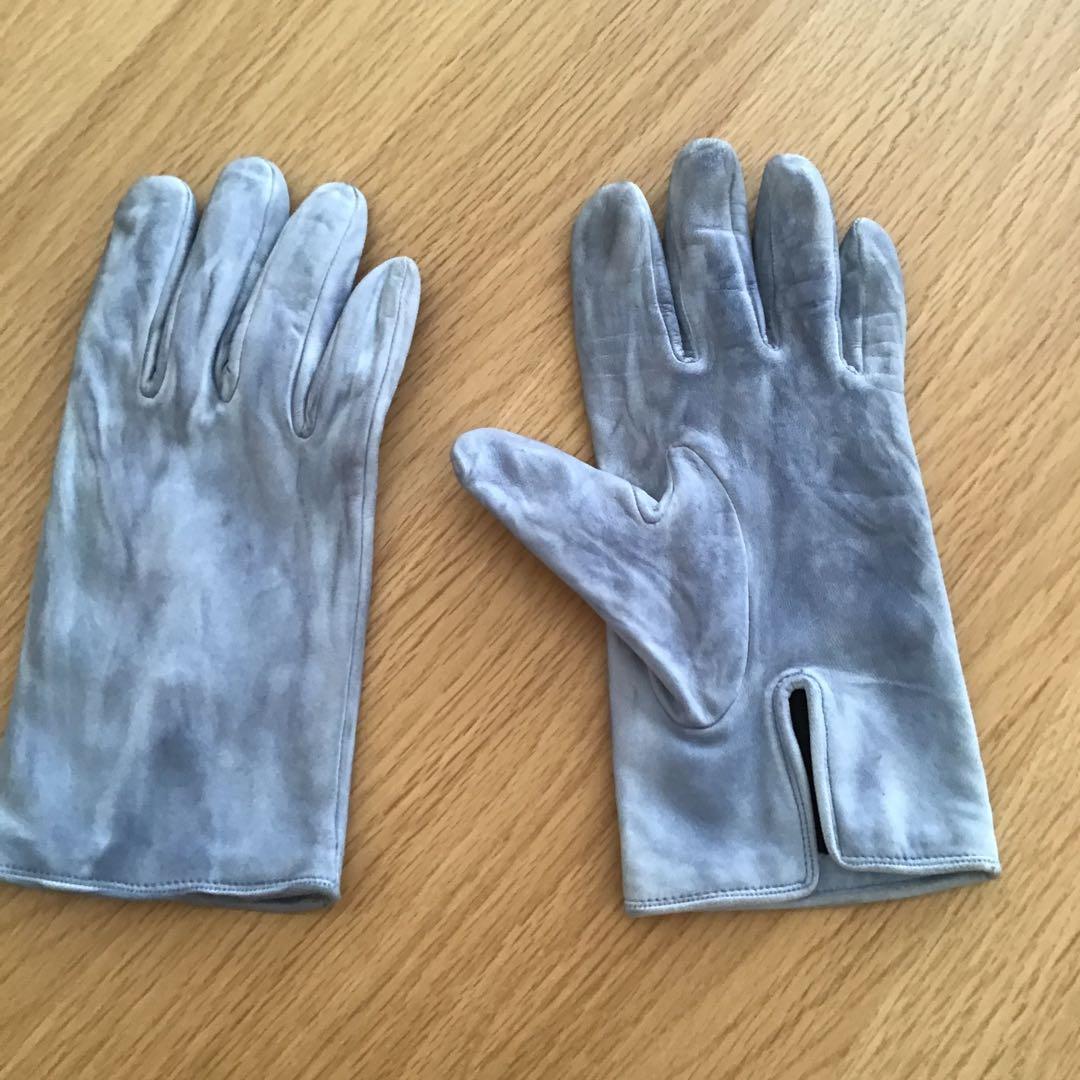 ランバン　レザー手袋　ブルーグレー LANVIN en Bleu 手袋 レザーグローブ レディース : ZOZOTOWN Yahoo!店