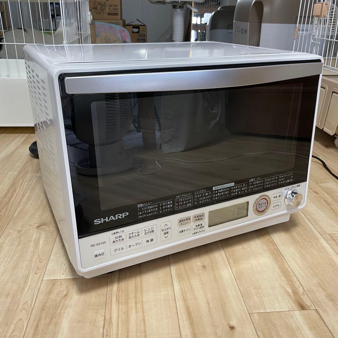 ジャンク品】SHARP 加熱水蒸気 オーブンレンジ RE-SS10X-W ジャンク品