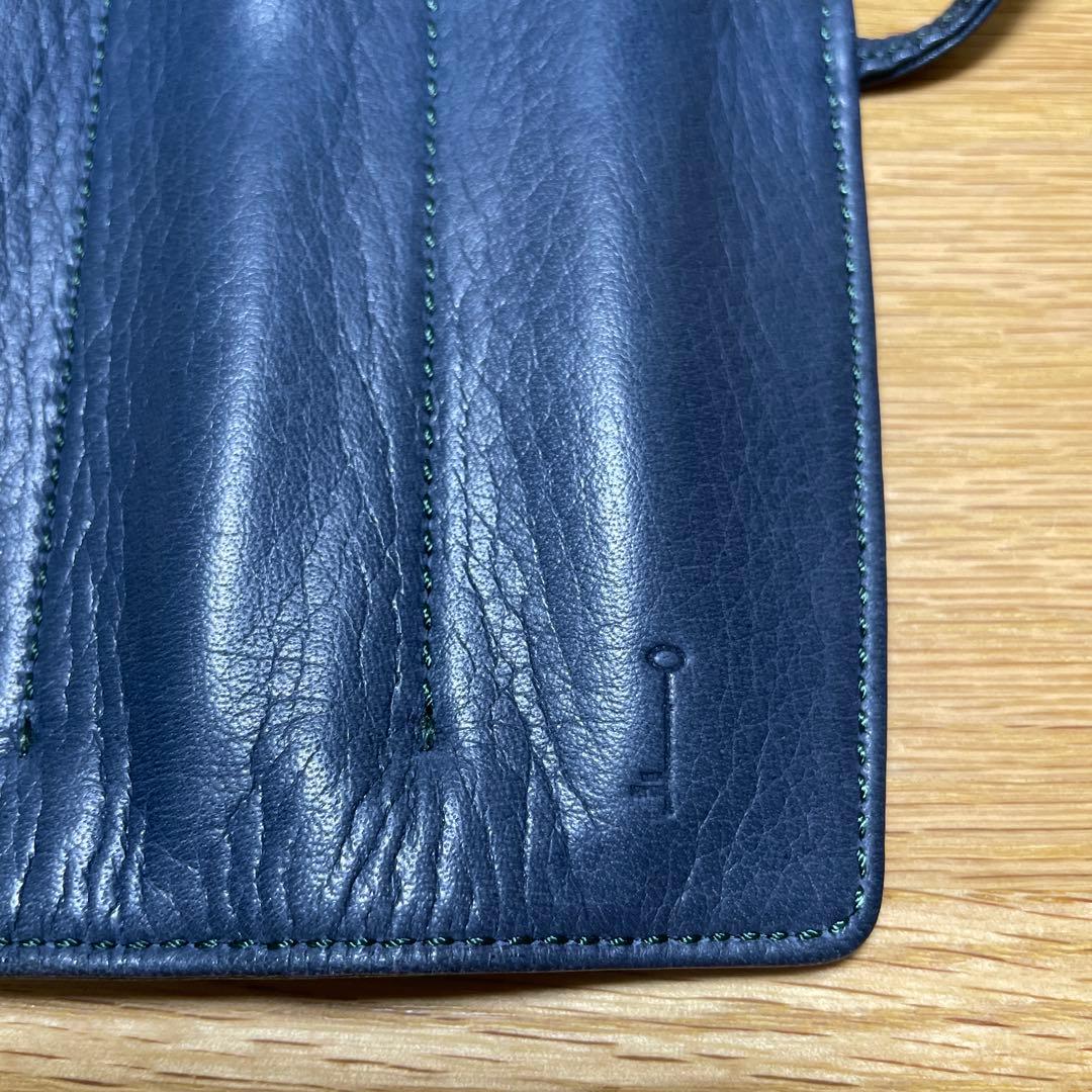 【希少限定カラー】ナガサワキップレザーロールペンケース5本差し北野坂ナイトブルー