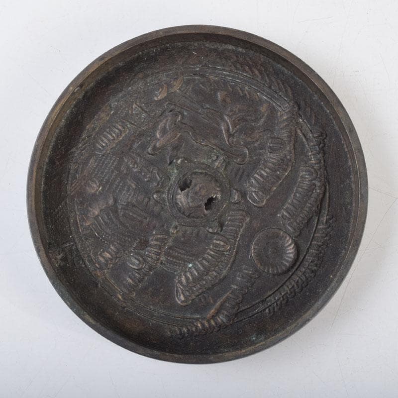 中国 古銅 銅鏡 古鏡 紙鎮 文鎮 2点 C 9214 - メルカリ