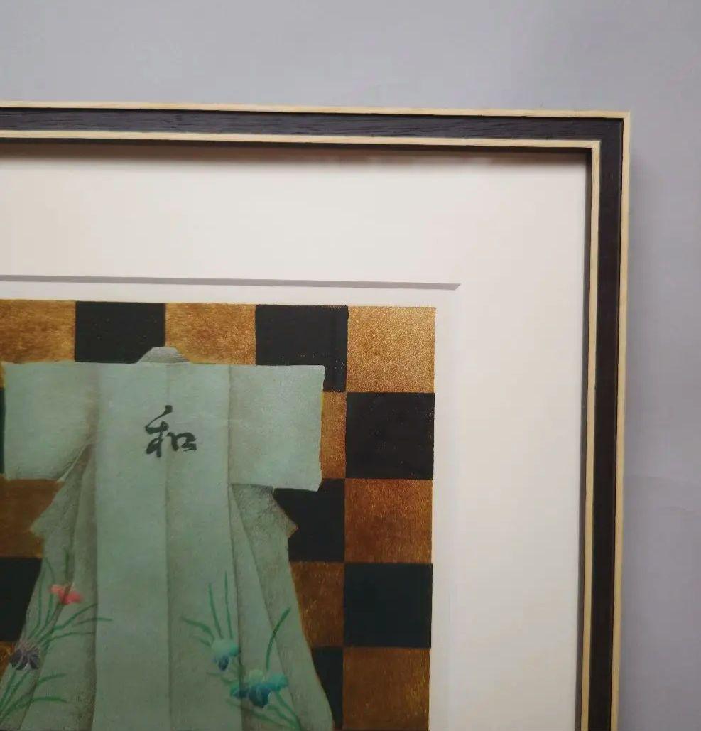 特価◯絵画 シルクスクリーン版画＋複合技法版画 額装品