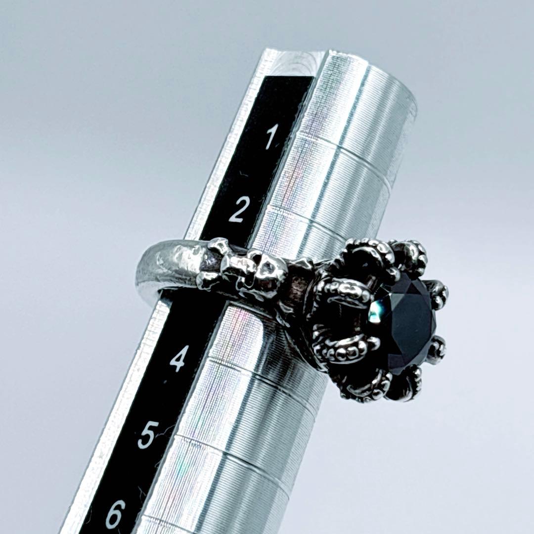 Justin Davis リング 925 ブラックストーン 3号 レディース