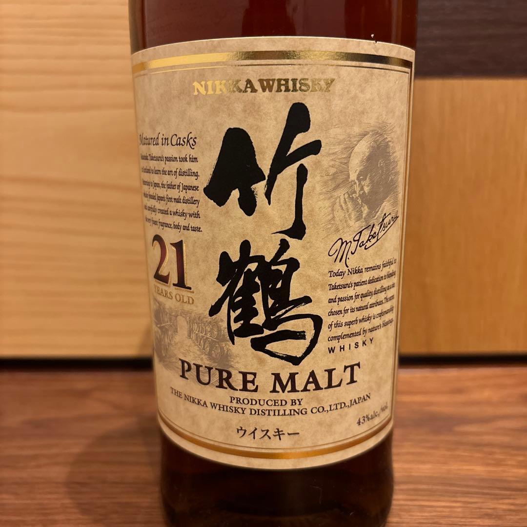 ニッカウヰスキー 竹鶴 21年 ピュアモルト 700ml｜