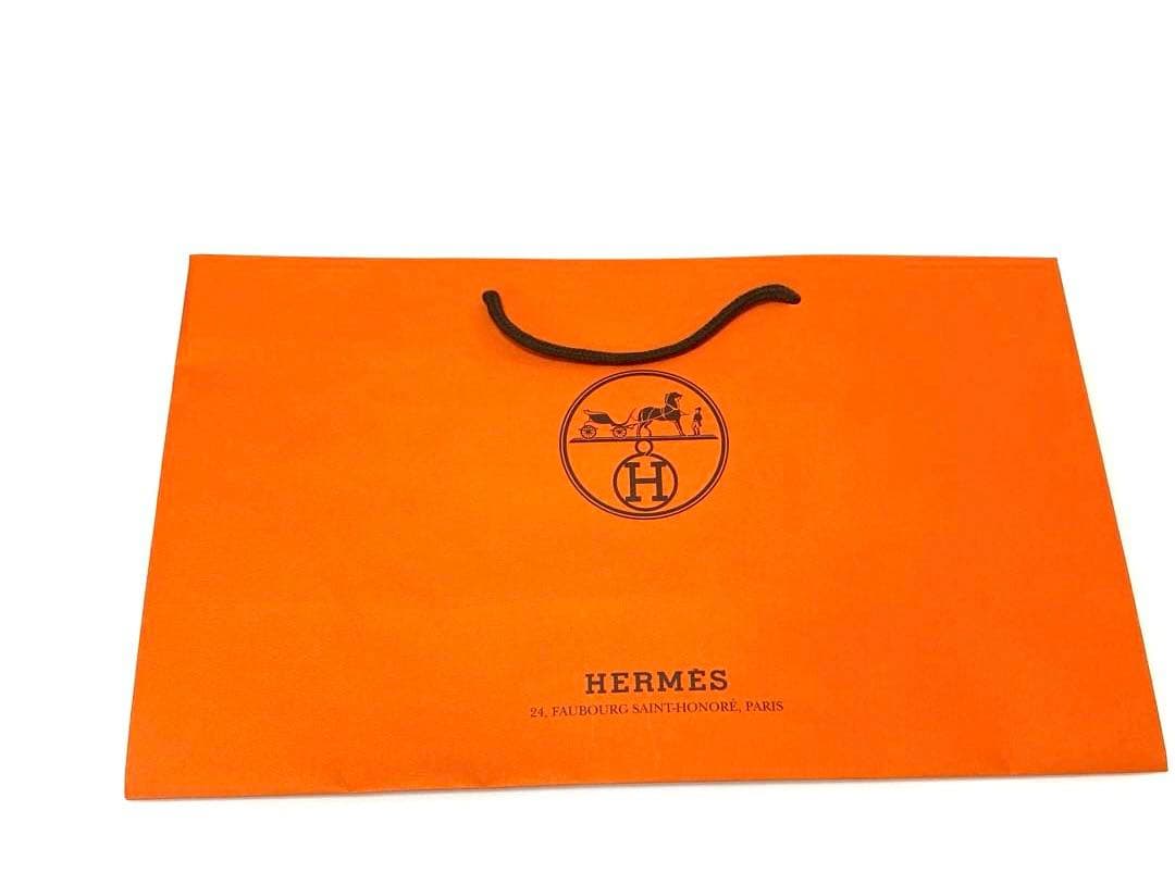 新品未使用 HERMÈS オレンジ ショップ袋 大きめ 合計14袋 リボン×2