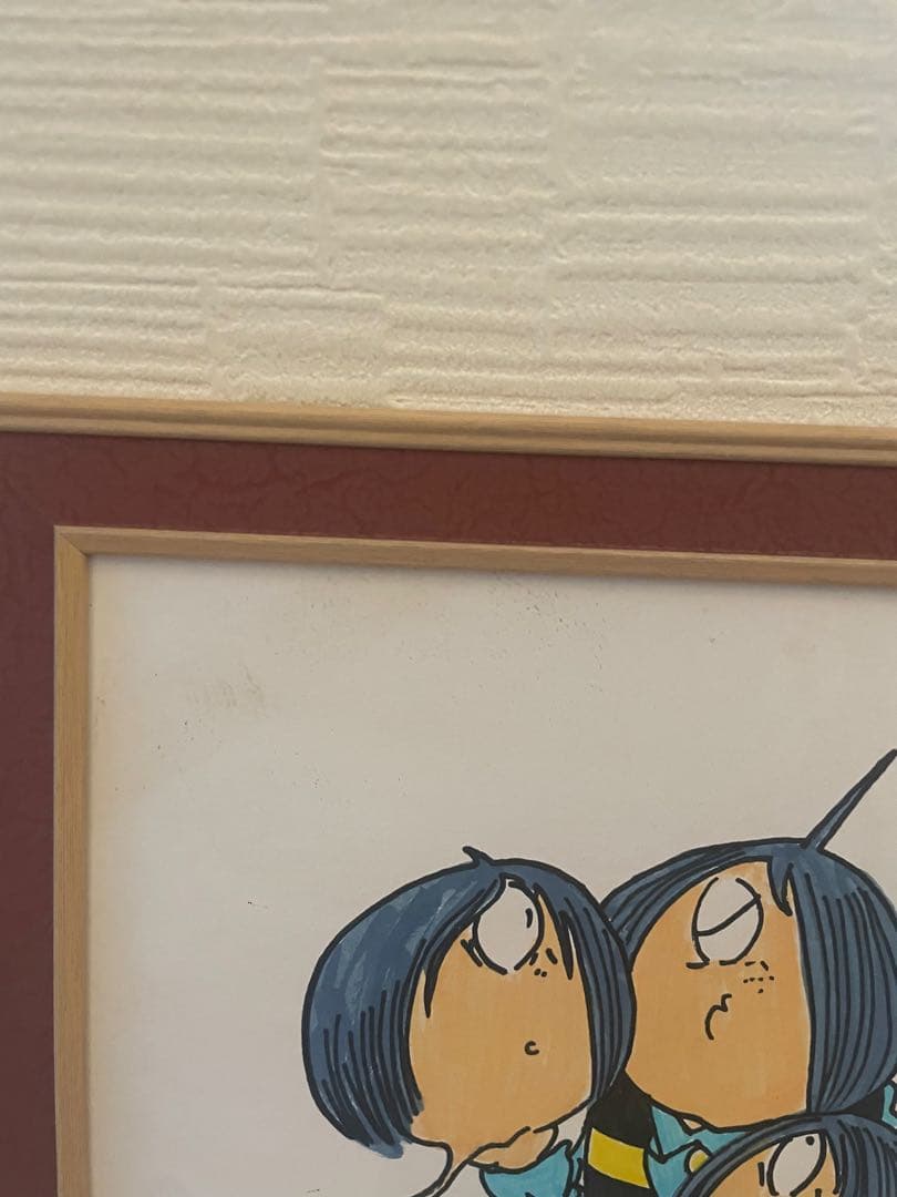 手描き　水木しげる　ペン画　絵画　ゲゲゲの鬼太郎　色紙　表サイン　裏シール　模写