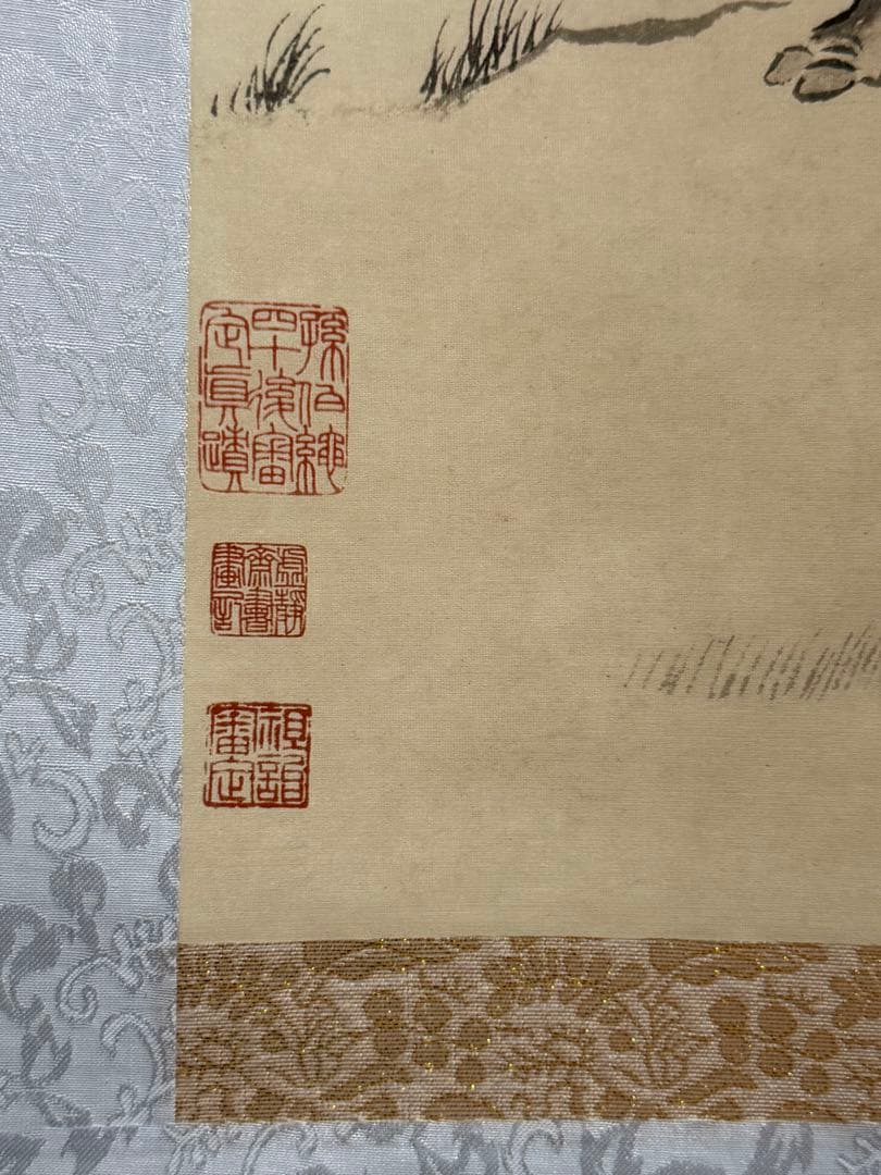 中国 清時代 楊晋 石穀騎牛圖 絹本 原色複製 ◇検故宮