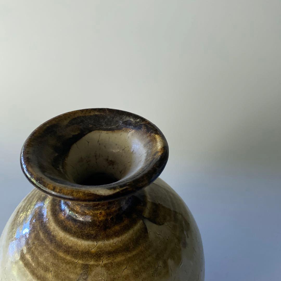 希少 舩木道忠 白釉柳文扁壼 扁壼 壺 花瓶 花器 共箱付き