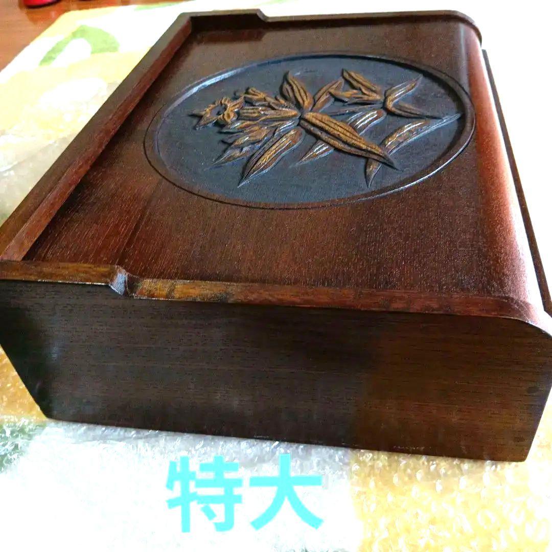 japan 長野県 上田農民美術 二代目中村実 木彫物入れ