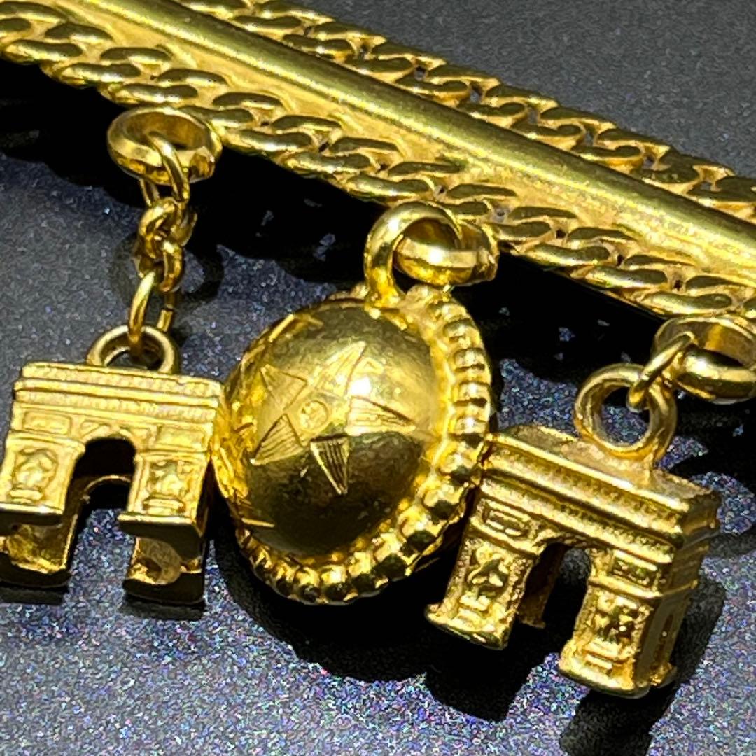 美品】セリーヌ ブローチ スターボール 凱旋門 ゴールド - メルカリ