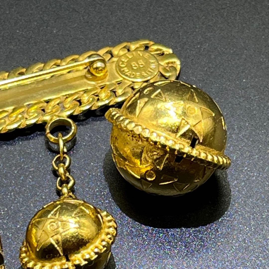 美品】セリーヌ ブローチ スターボール 凱旋門 ゴールド - メルカリ