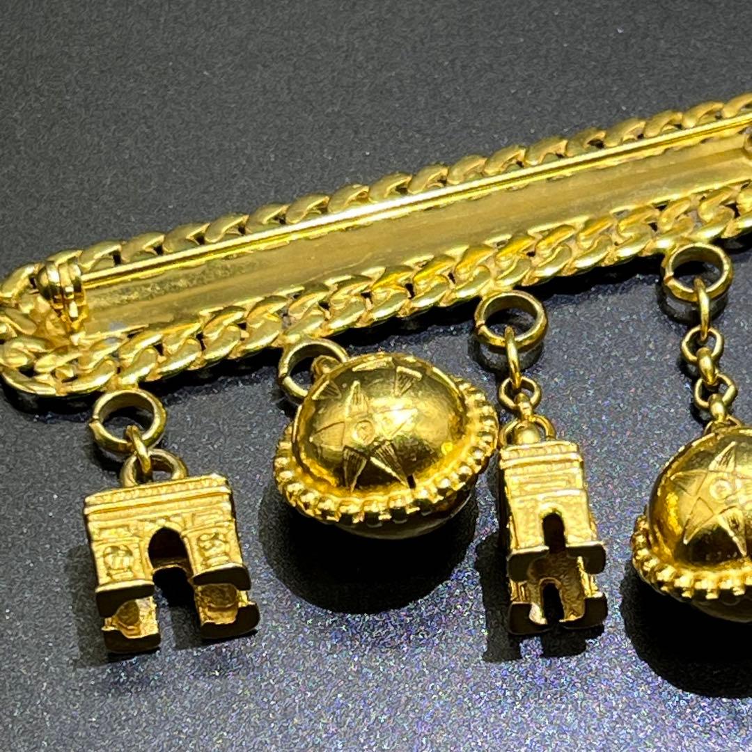 美品】セリーヌ ブローチ スターボール 凱旋門 ゴールド - メルカリ