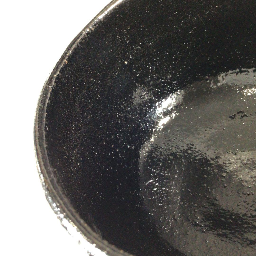 P679 黒楽茶碗 『佐々木松楽造』『大徳寺 福本積應 箱書』 共箱